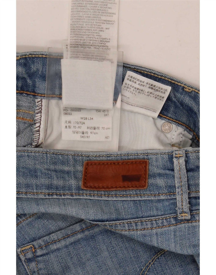 Женские прямые джинсы Levi's W28 L28 синие, хлопок