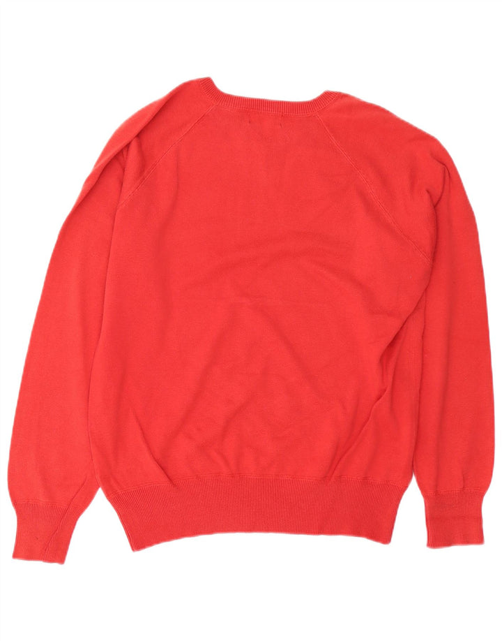 SERGIO TACCHINI Мужской джемпер с v-образным вырезом, средний красный хлопковый свитер