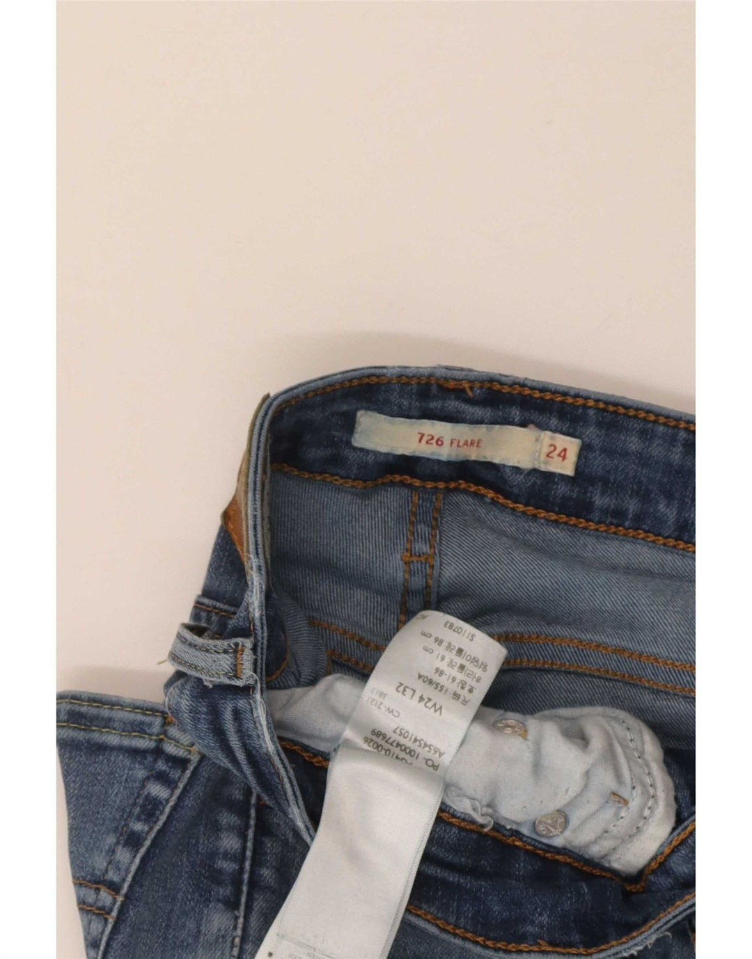 Женские расклешенные джинсы Levi's 726 W24 L32, синий хлопок