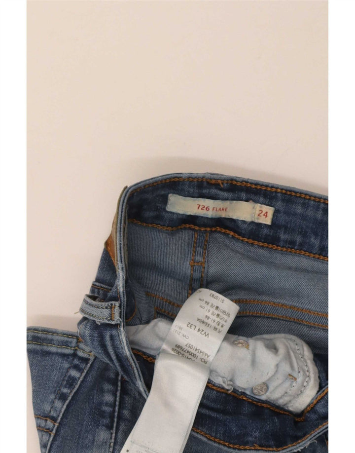 Женские расклешенные джинсы Levi's 726 W24 L32, синий хлопок