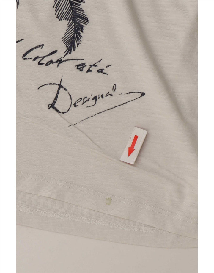Женская футболка с рисунком Desigual Top UK 16, большая белая