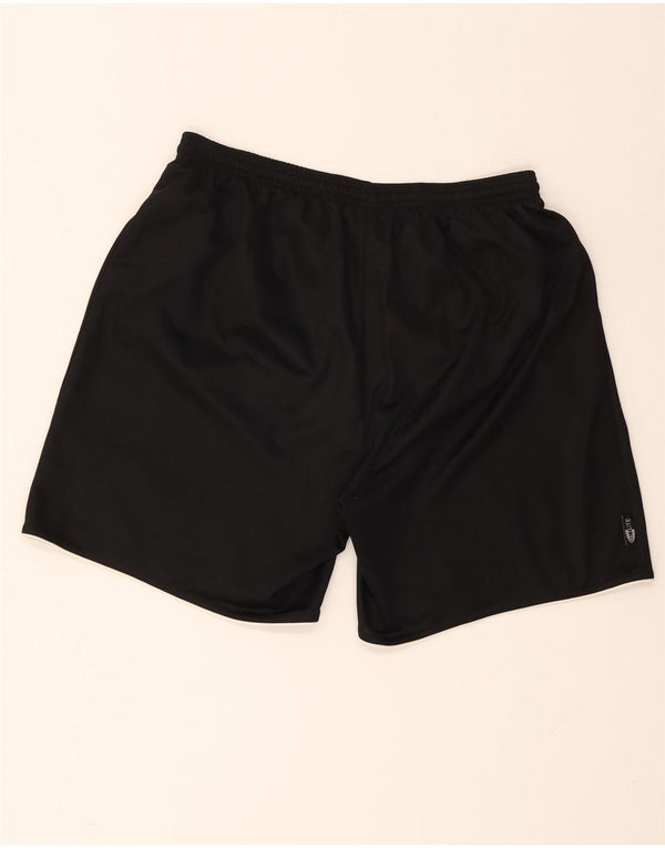 Мужские спортивные шорты Adidas Climalite, большие черные полосатые полиэстеровые шорты