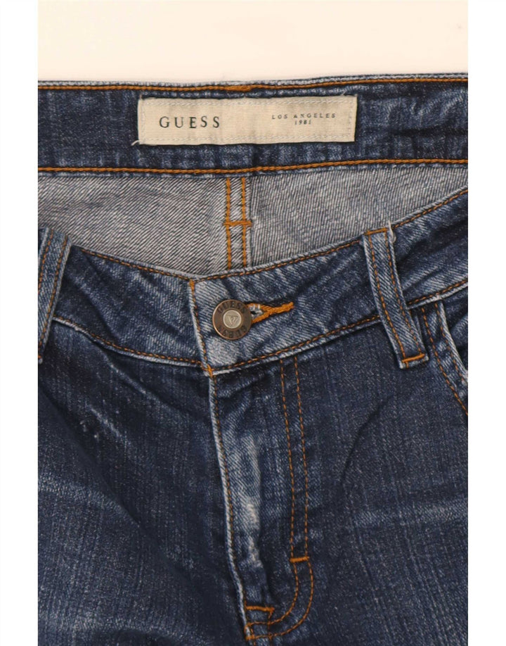 Guess Мужские потертые узкие джинсы W27 L28 синие