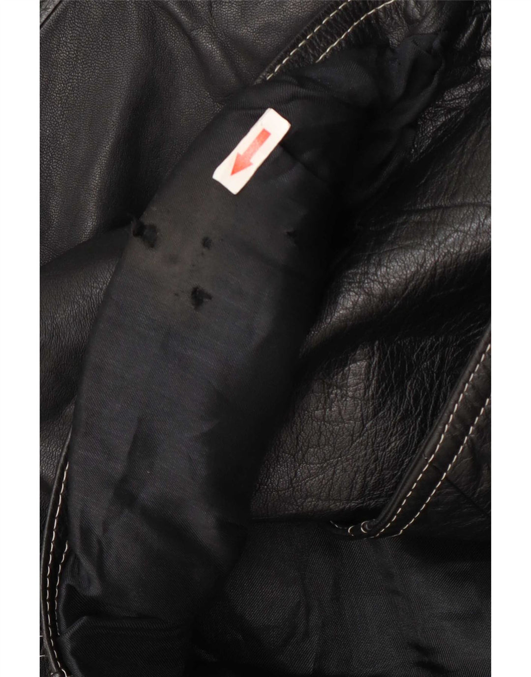 Винтажная женская байкерская кожаная куртка IT 48 XL, черная