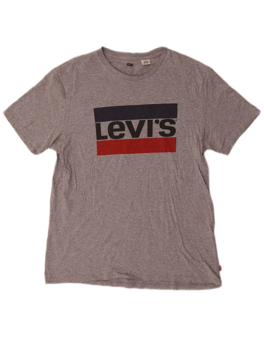 Мужская футболка с рисунком Levi's, большая серая в крапинку