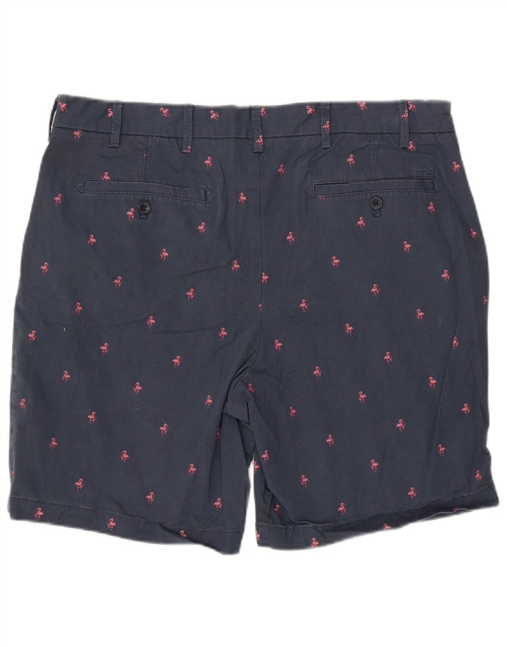 IZOD Мужские шорты чинос с абстрактным рисунком соленой воды W38 XL, темно-синие