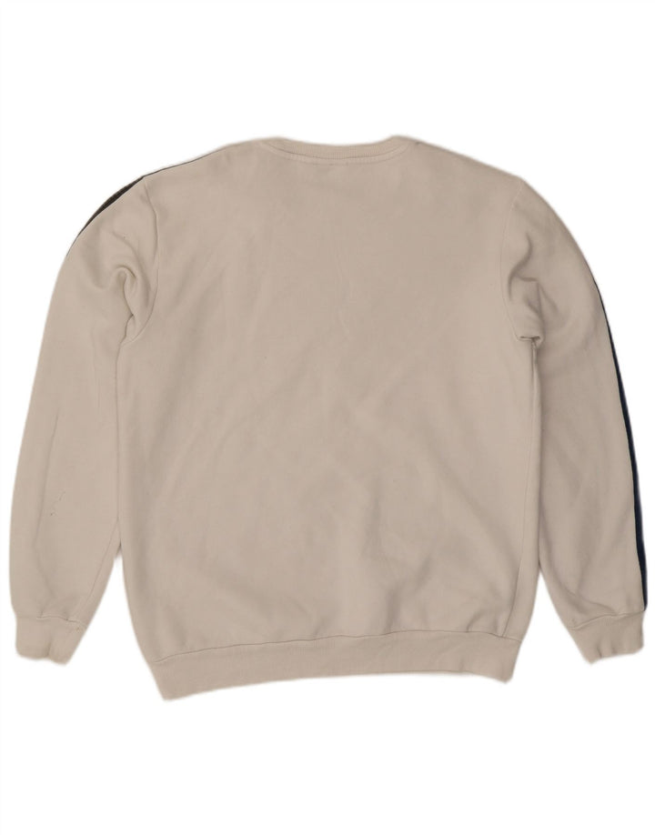 Мужской свитер Adidas, джемпер среднего размера, белый хлопок, хлопок