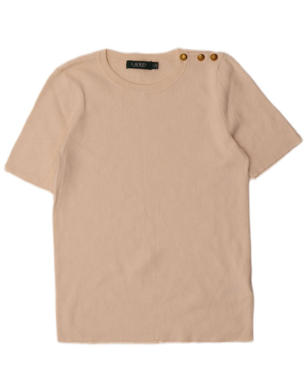 Женская футболка Ralph Lauren Top UK 14, большой размер, белый хлопок
