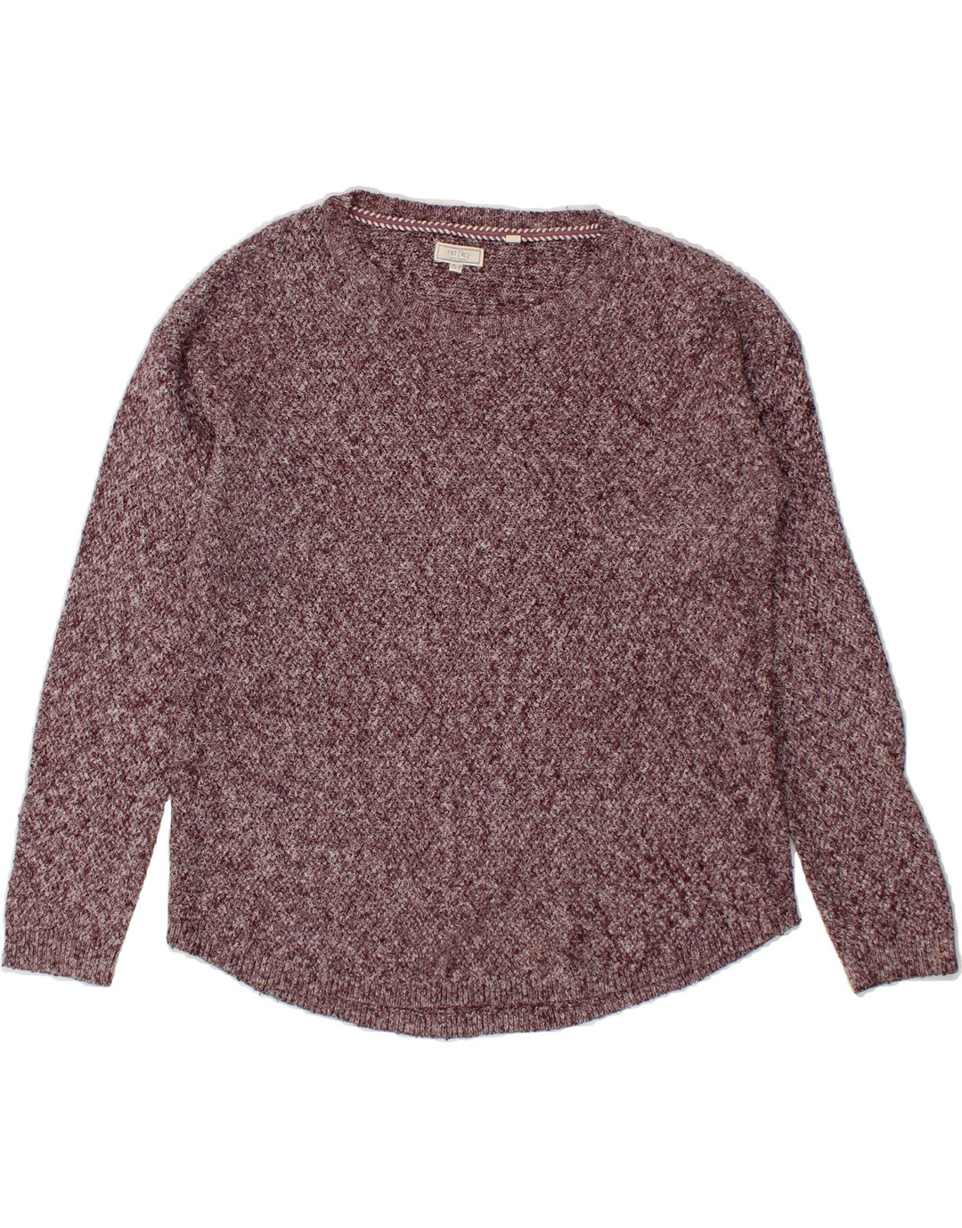 FAT FACE Womens Oversized Boat Neck Jumper Sweater UK 10 Small Maroon Vintage Fat Face and Second-Hand Fat Face from Messina Hembry 