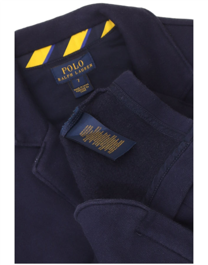 Пиджак на двух пуговицах Polo Ralph Lauren для мальчиков 6–7 лет, темно-синий, хлопковый