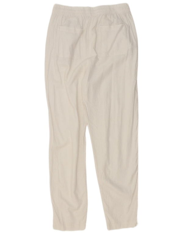 Женские зауженные брюки-чиносы Marks & Spencer UK 14, большие W32 L31, белые