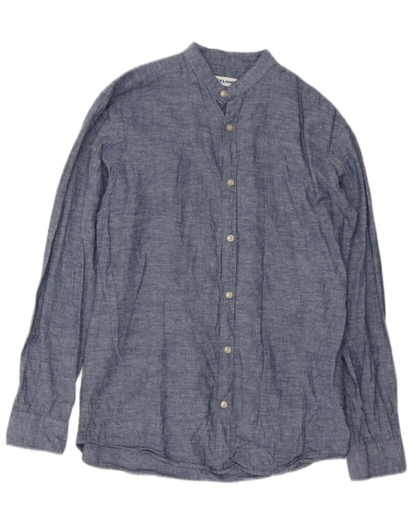 Мужская рубашка Jack & Jones, маленькая синяя, хлопок