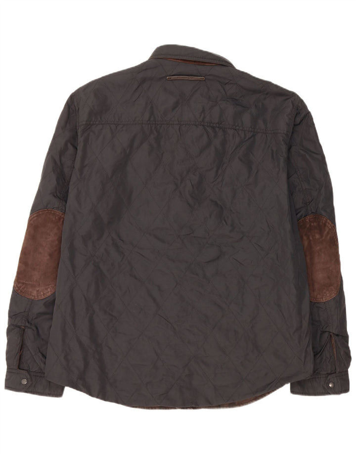 Мужская двусторонняя рубашка Massimo Dutti 2XL, коричневая клетка в клетку, нейлон