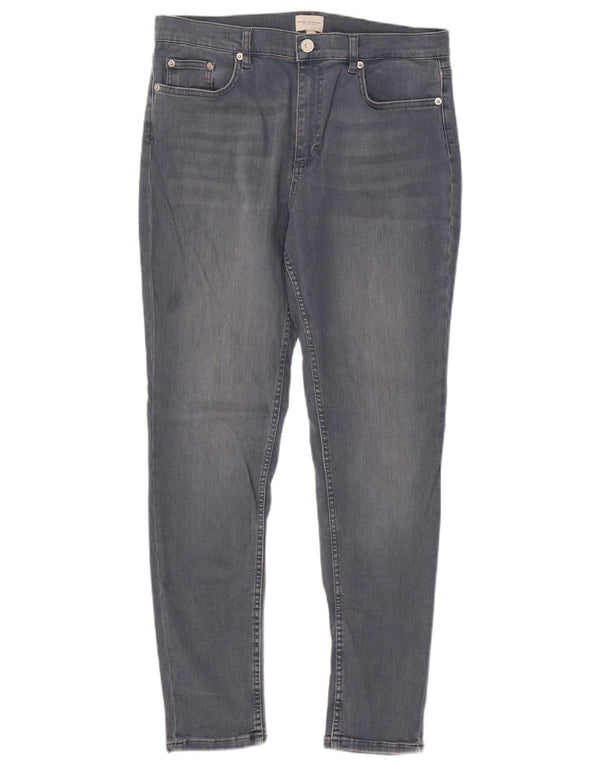 Женские узкие джинсы FRENCH CONNECTION UK 16, большие размеры W32 L29, синий хлопок