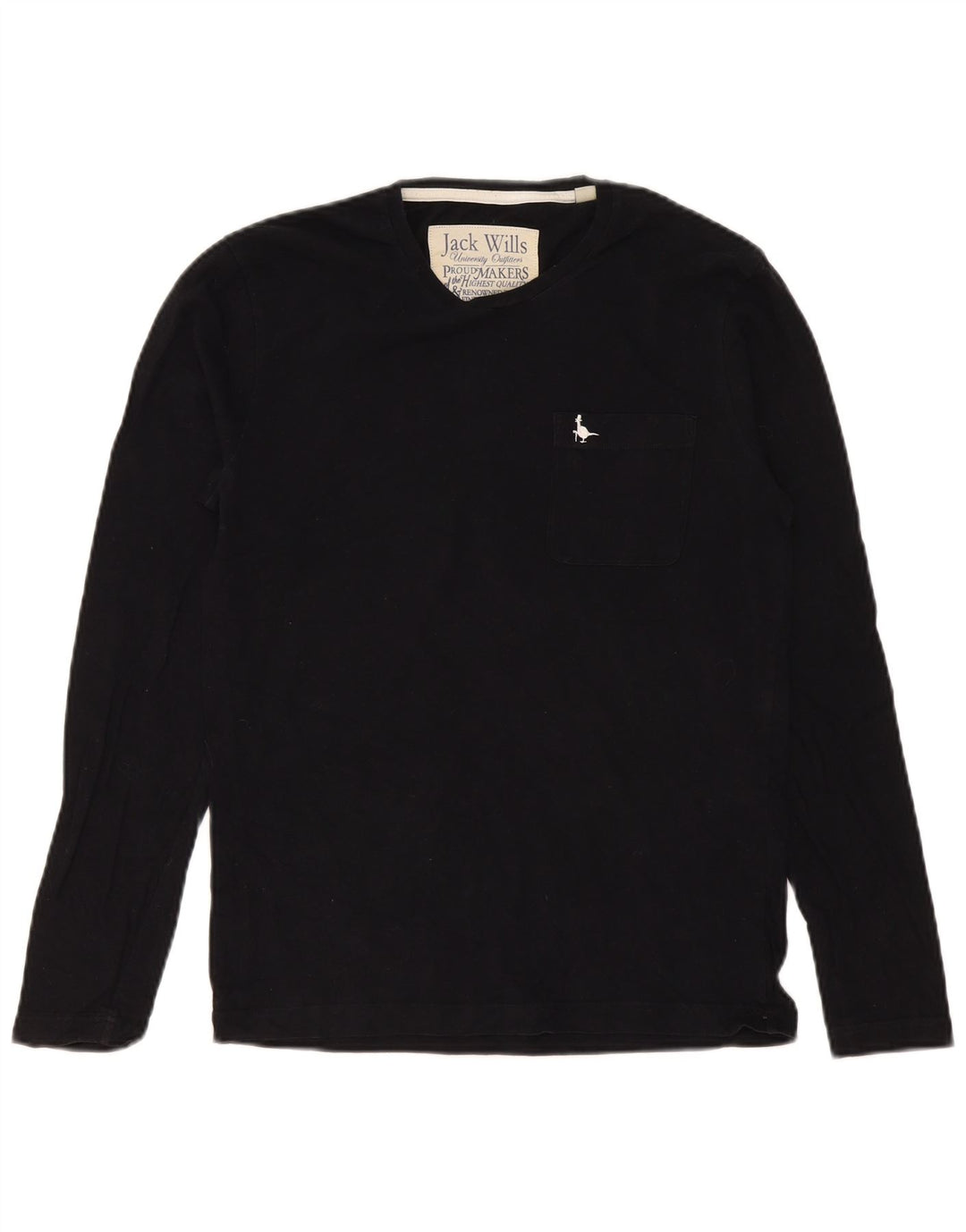 Мужской топ Jack Wills с длинным рукавом XS, черный хлопок