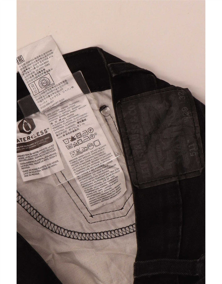 Мужские джинсы Levi's Slim 511 W29 L32, черный хлопок