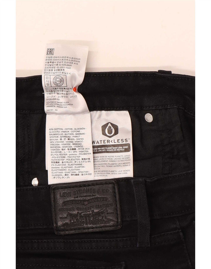 Женские узкие джинсы Levi's W32 L26, черный хлопок