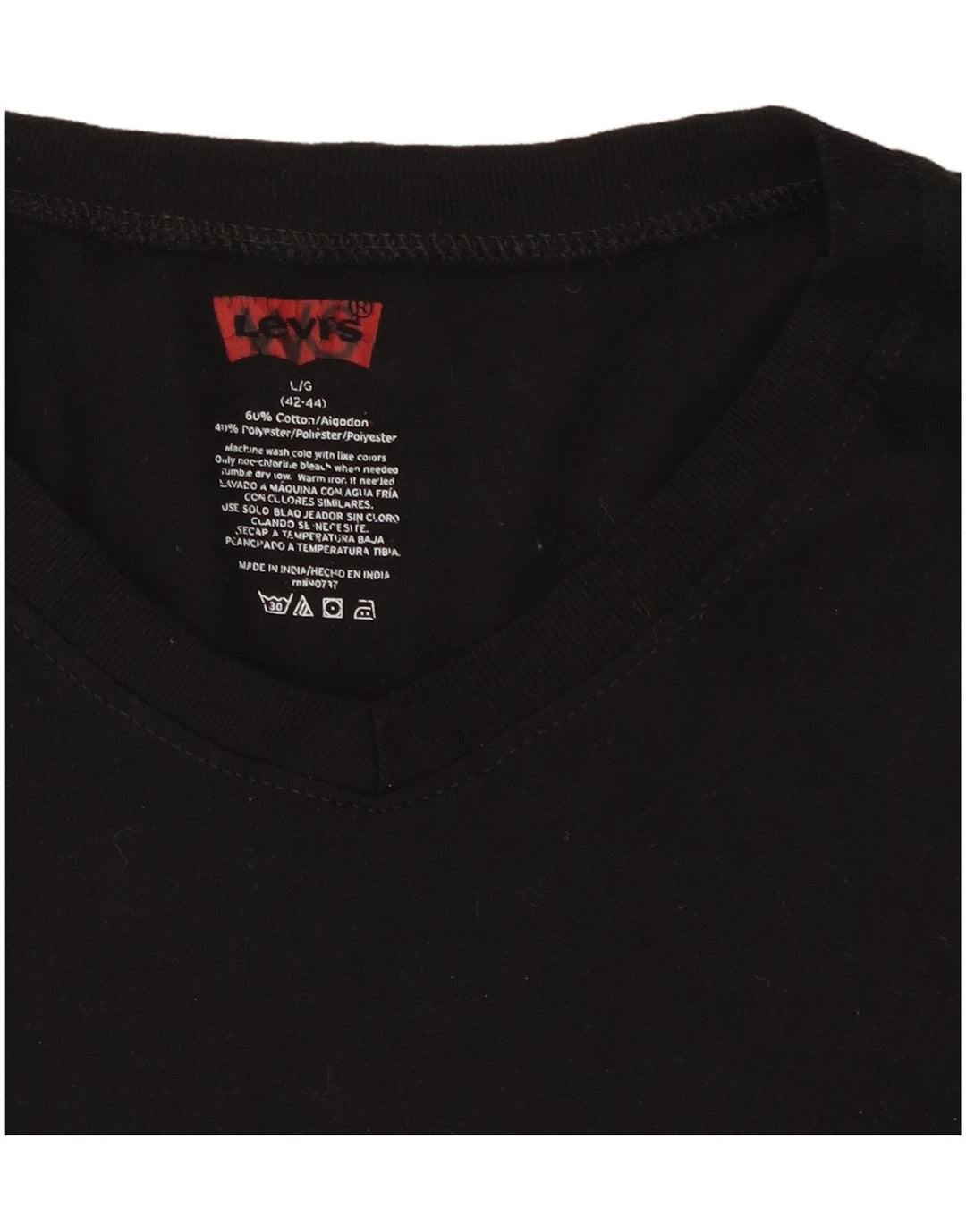 Женская футболка Levi's Top EU 42/44, большой черный хлопок