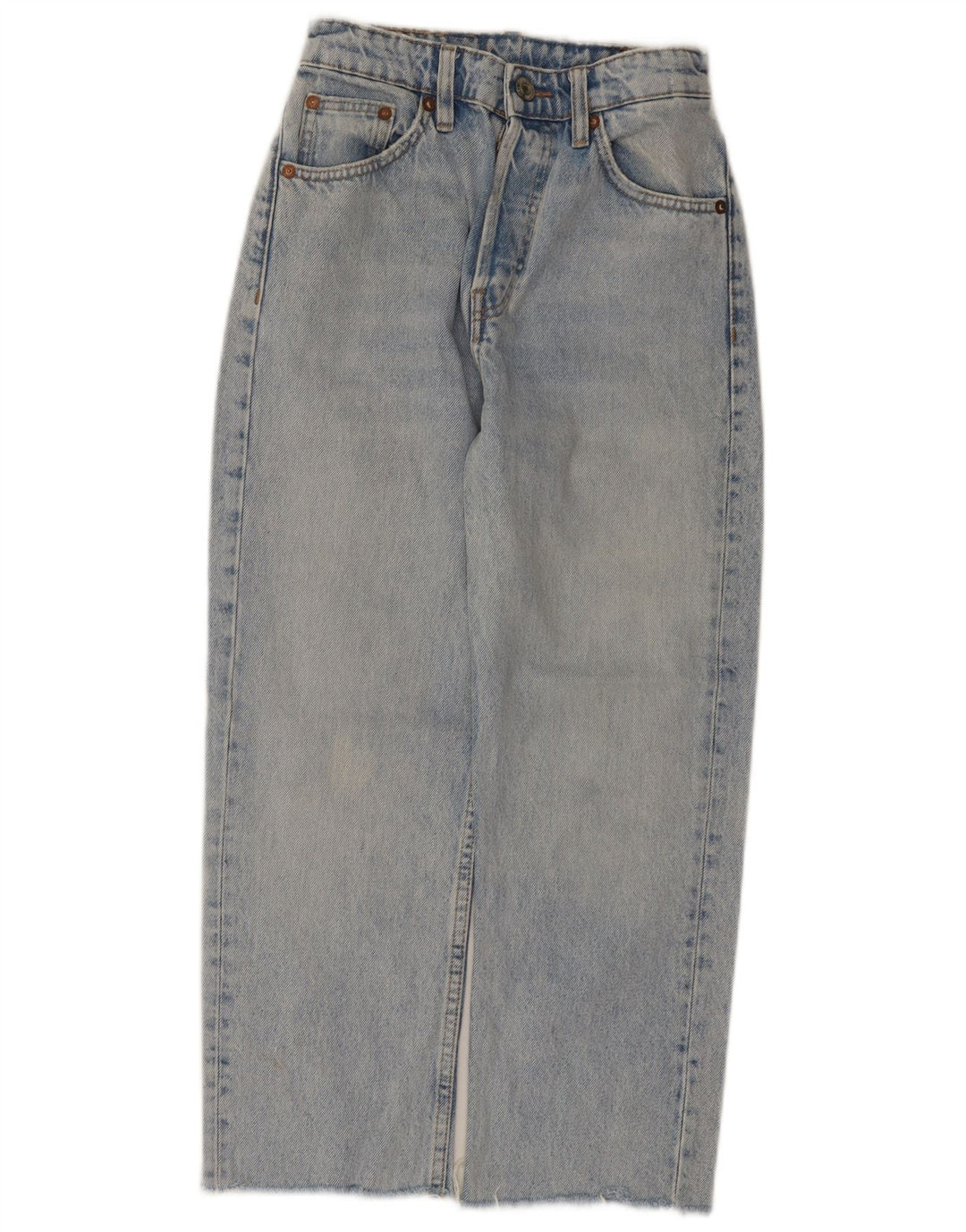 Женские прямые джинсы Zara W24 L24, синие, хлопок