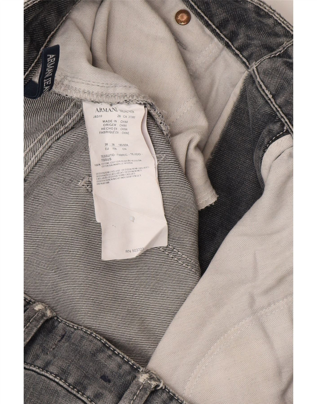 Мужские джинсы Armani Slim W36 L32 Серые, хлопок