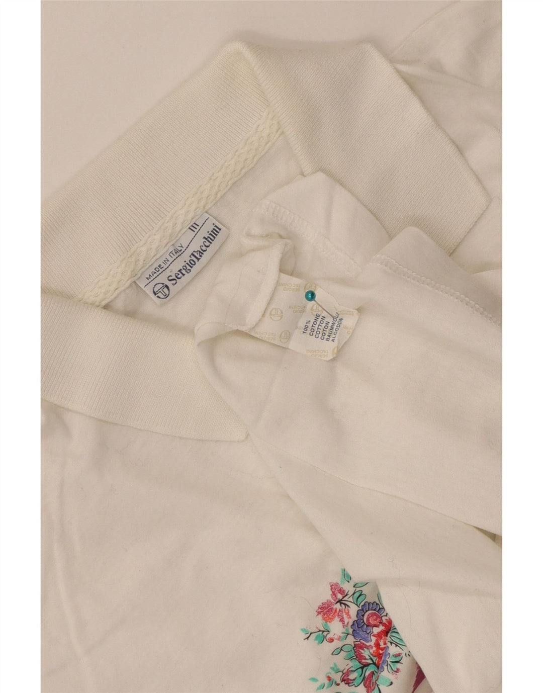 Женская рубашка-поло Sergio Tacchini IT 44, средний хлопок в белую полоску