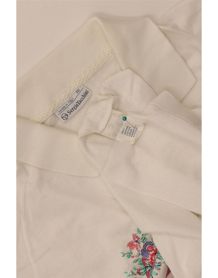 Женская рубашка-поло Sergio Tacchini IT 44, средний хлопок в белую полоску