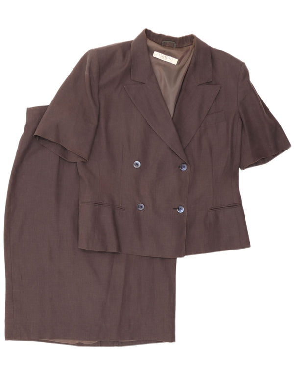 Max Mara Женский комплект из 2 юбок с короткими рукавами, Великобритания, 16, большой, W32, коричневый