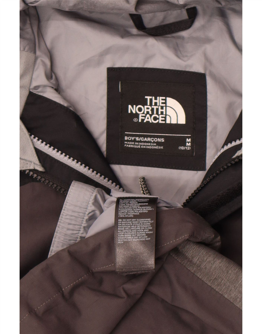 Дождевик с капюшоном The North Face для мальчиков 10–11 лет, средний серый полиэстер