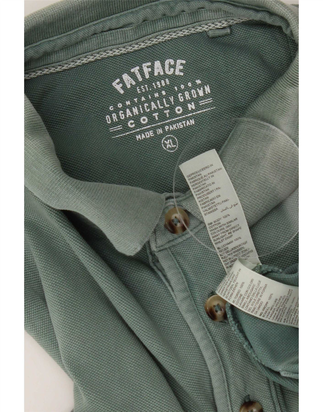 Мужская рубашка поло Fat Face XL, зеленый хлопок