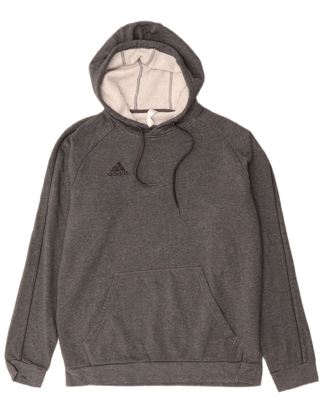 Мужской джемпер с капюшоном Adidas, большой серый хлопок