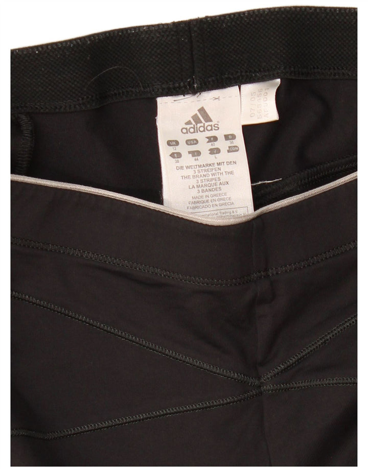 Женские леггинсы-капри Adidas UK 12, средний черный, полиамид