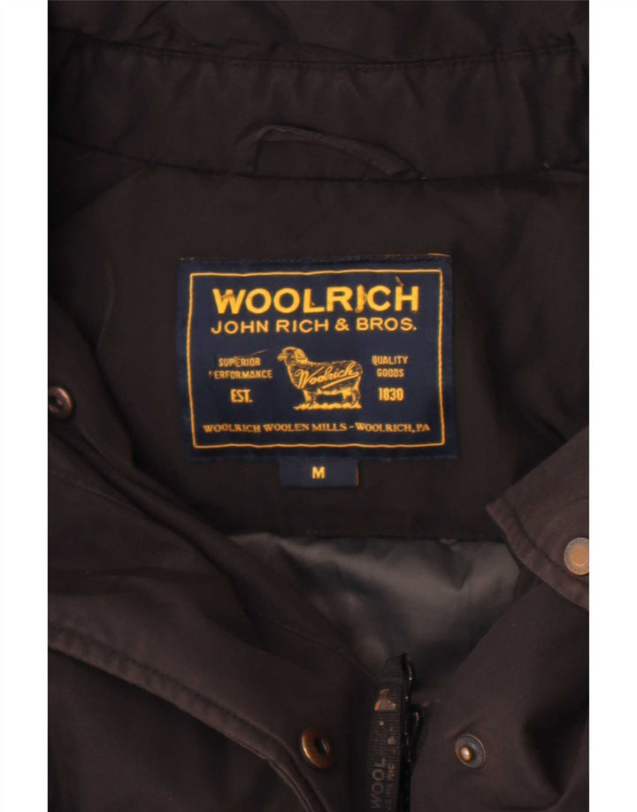 Женская парка Woolrich с капюшоном UK 12, средний черный цвет