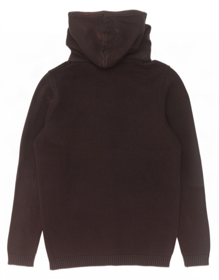 Мужской джемпер с капюшоном Jack & Jones, большой черный хлопковый свитер