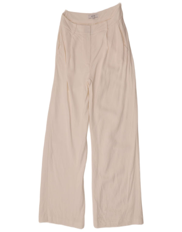 Женские повседневные широкие брюки Reiss UK 10, маленькие W28 L33, белые