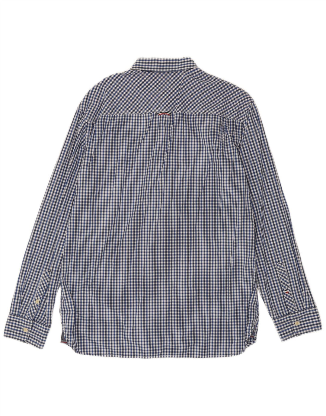 Мужская рубашка стандартного кроя Tommy Hilfiger XL, синяя, хлопок в мелкую клетку