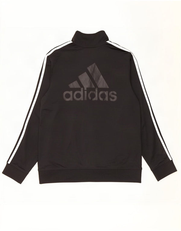 Спортивный костюм Adidas для мальчиков с графическим рисунком, верхняя куртка 13-14 лет, XL, черный полиэстер