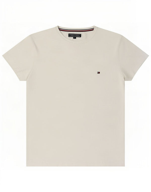 Женская футболка Tommy Hilfiger Top UK 14, средний белый хлопок