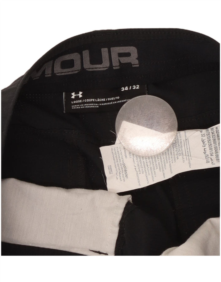 Мужские брюки свободного кроя Under Armour W34 L32, черный полиэстер
