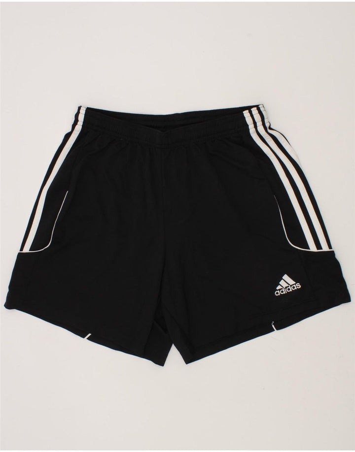 ADIDAS Boys Climalite Sport Shorts 8-9 Years Small Black Polyester Vintage Adidas and Second-Hand Adidas from Messina Hembry 