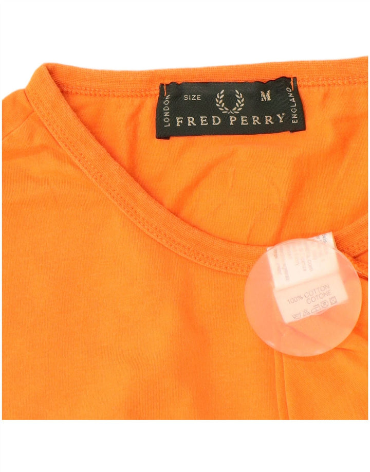 Мужская футболка Fred Perry из хлопка среднего оранжевого цвета