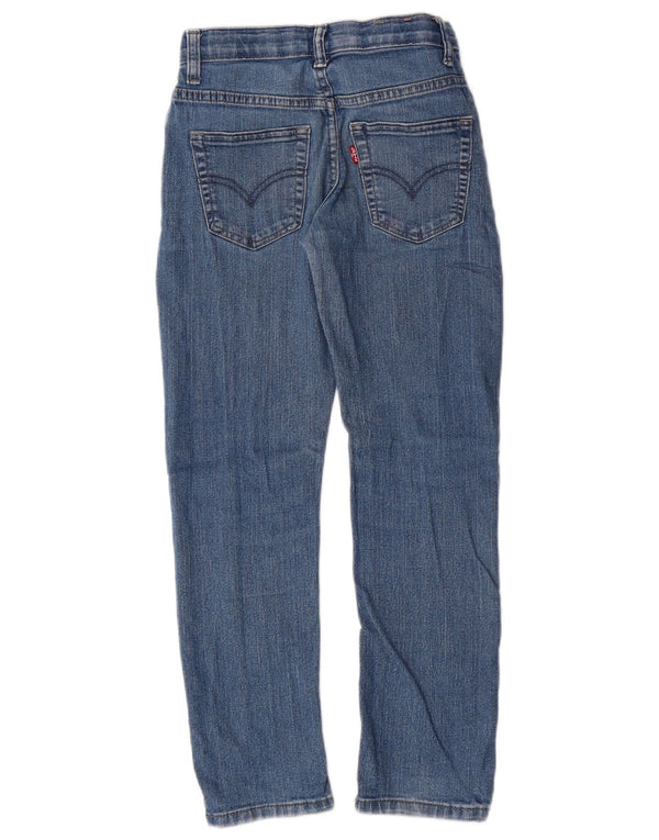 LEVI'S Boys Straight Jeans 7-8 Years W23 L24 Blue Cotton