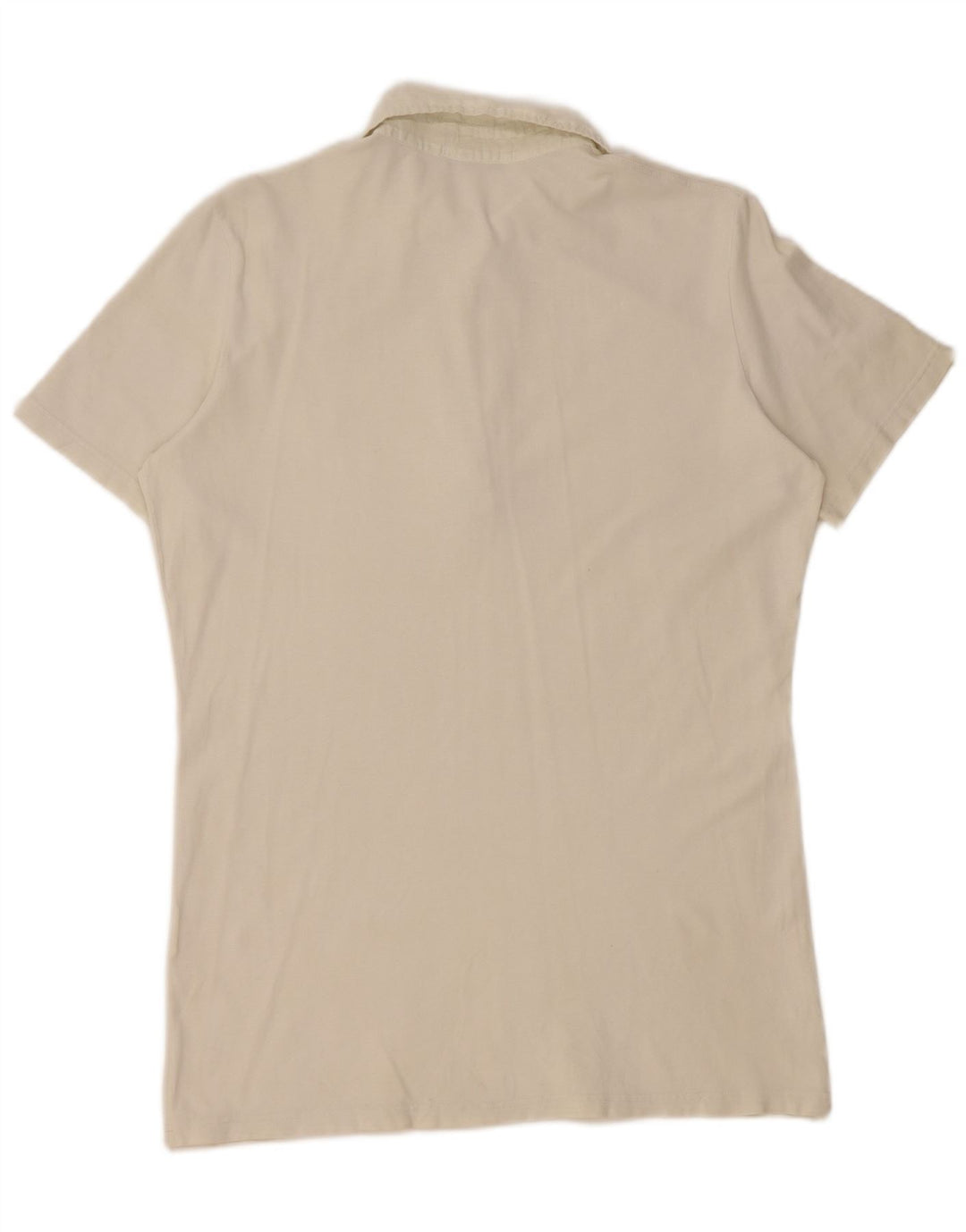 FRED PERRY Womens Ruffle Front Short Sleeve Pullover Shirt UK 20 2XL White