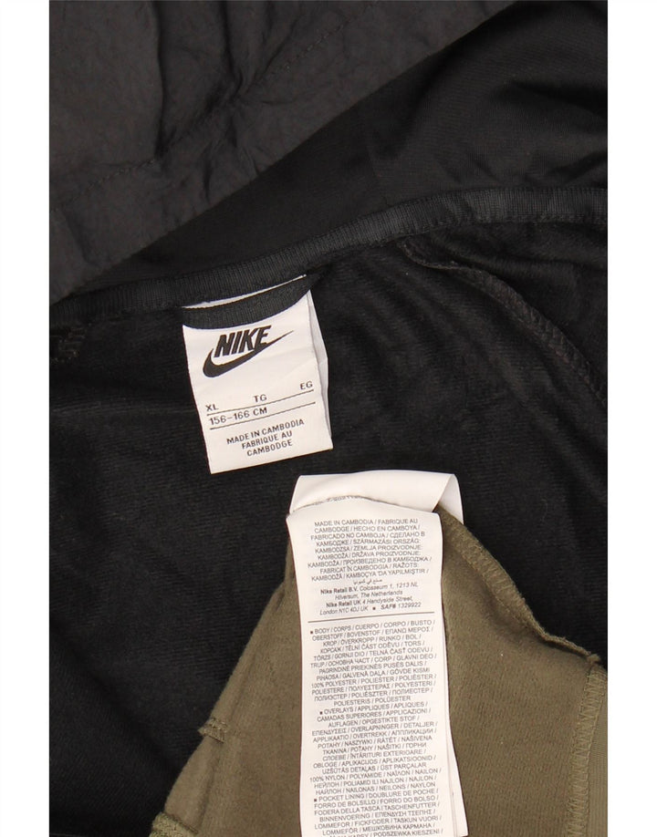 Спортивный костюм Nike для мальчиков, верхняя куртка 13–14 лет, XL, зеленый полиэстер с цветными блоками