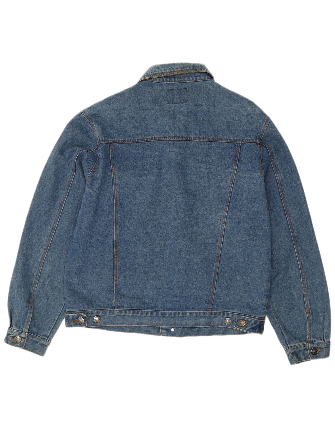 Винтажная мужская джинсовая куртка UK 42 XL, синяя хлопковая классика