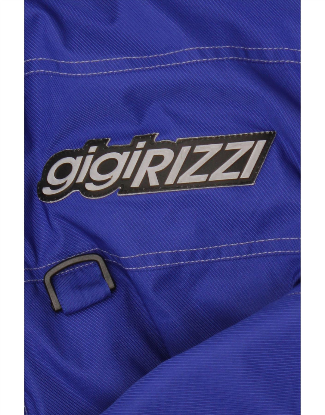 GIGI RIZZI Mens Hooded Windbreaker Jacket IT 50 Large Blue Colourblock