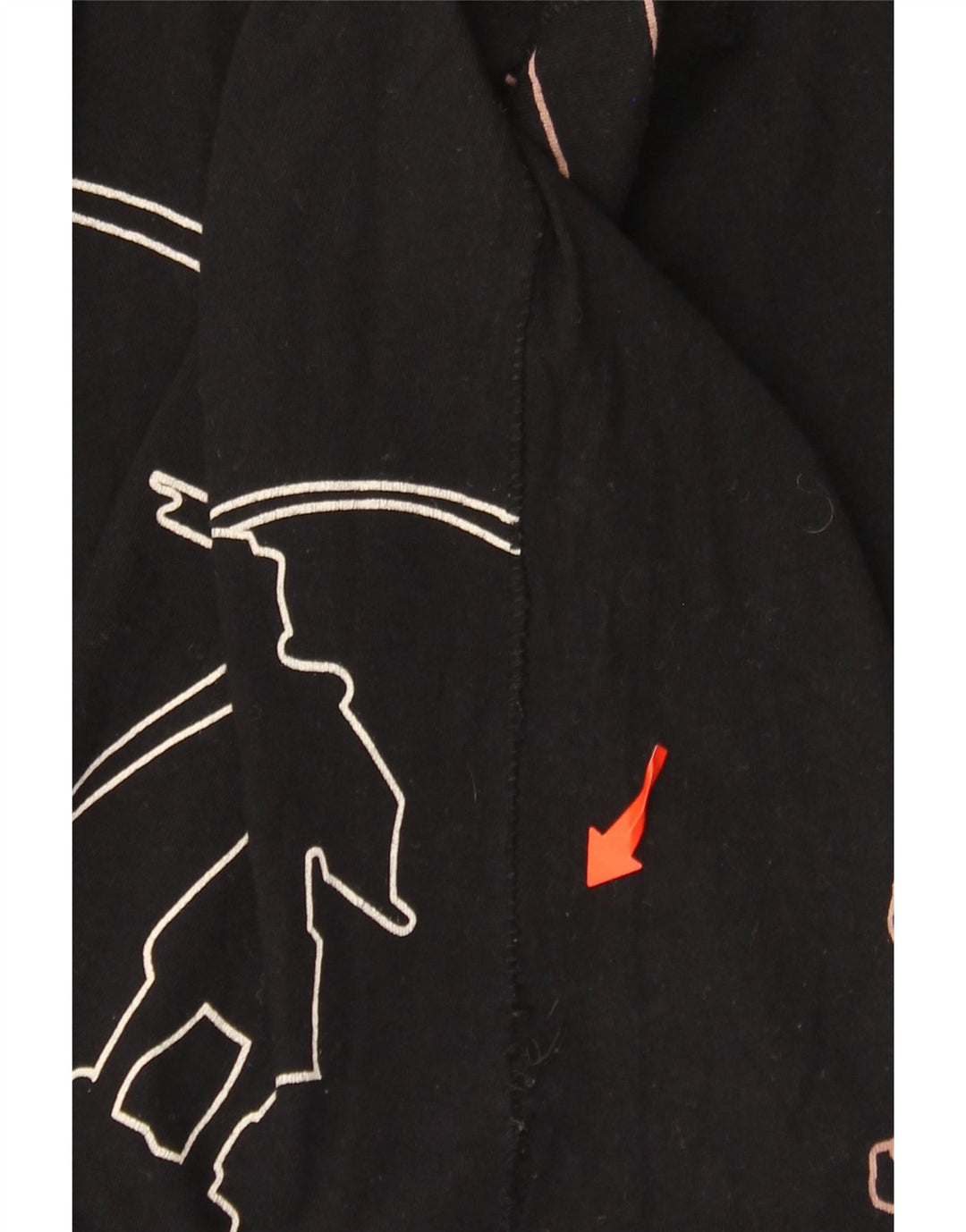 Женский топ Desigual Barcelona с графическим рисунком, длинный рукав, Великобритания, 12, средний черный, хлопок