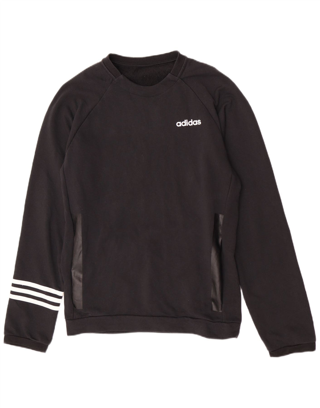 Мужской толстовка Adidas Regular Fit, джемпер среднего размера, черный, хлопок