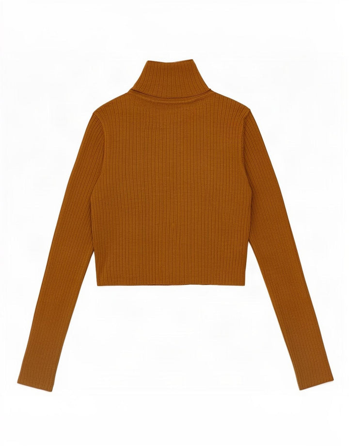 Женский укороченный топ Zara с длинным рукавом UK 12, средний бежевый
