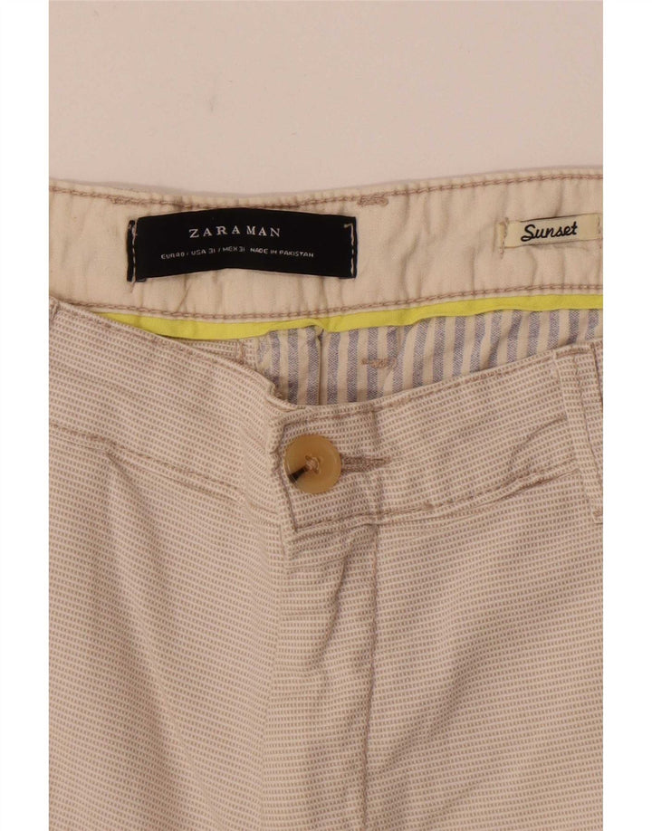 Мужские шорты чинос Zara Sunset EU 40 Medium W31 Off White Check
