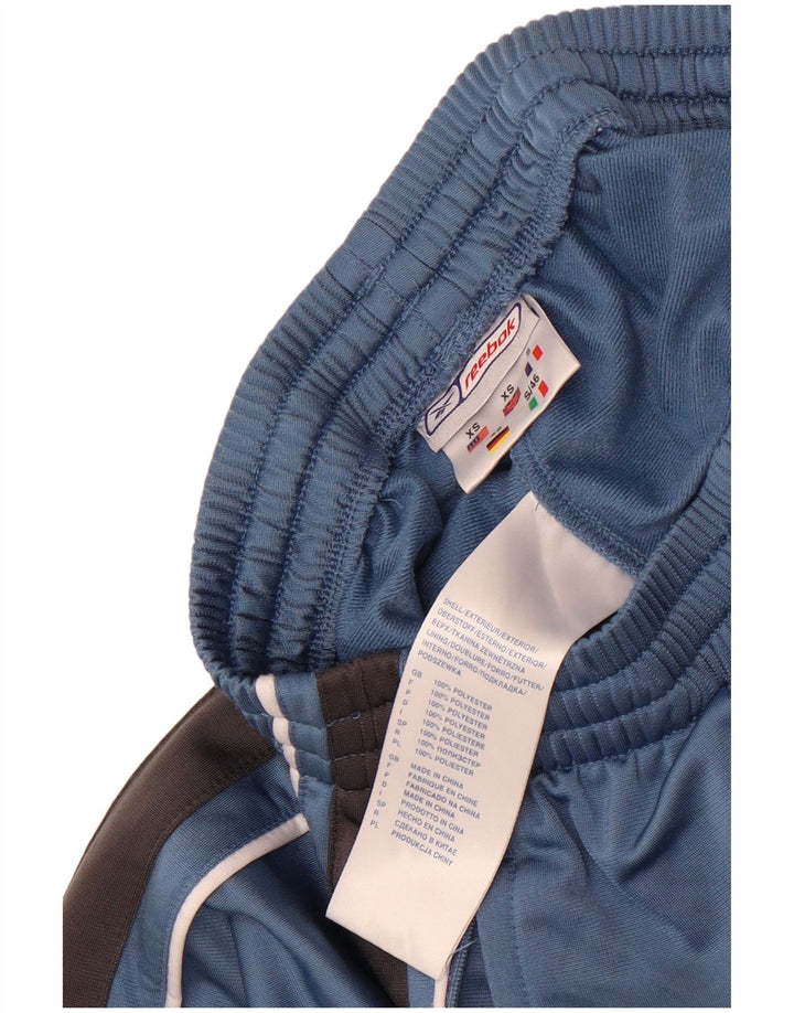 Мужские спортивные брюки Reebok XS синие, полиэстер с цветными блоками